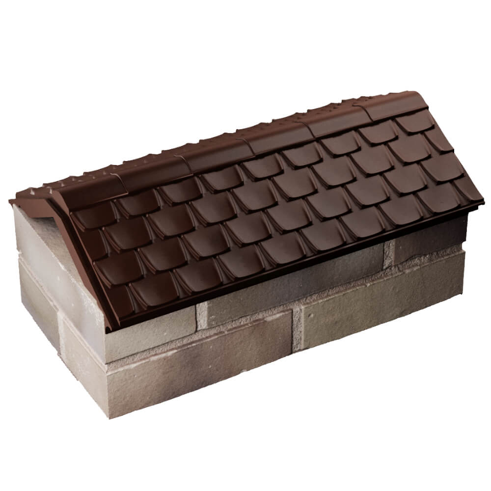 Парапет Zking Эльбрус Коричневый с посадкой на 1 кирпич (255мм) в Харцызске фото