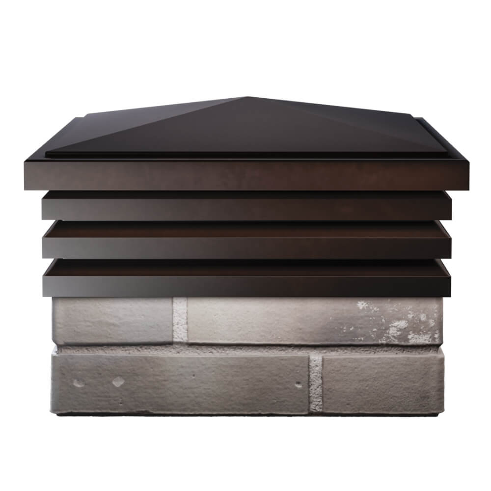 Колпак Zking Бона ХайТек Коричневый на столб 1.5х1.5 кирпича (385х385мм) Харцызск фото