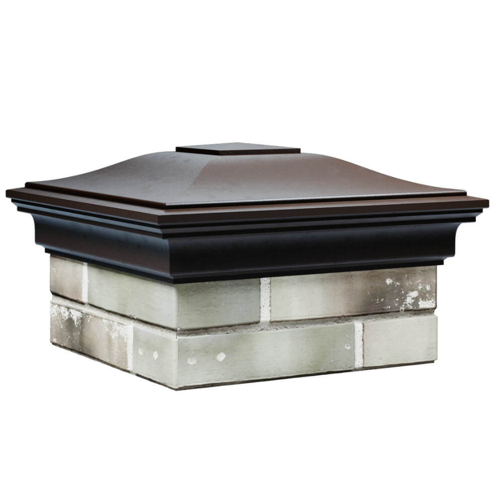 Колпак Zking Монблан Коричневый на столб 1.5х1.5 кирпича (385х385мм) в Харцызске фото