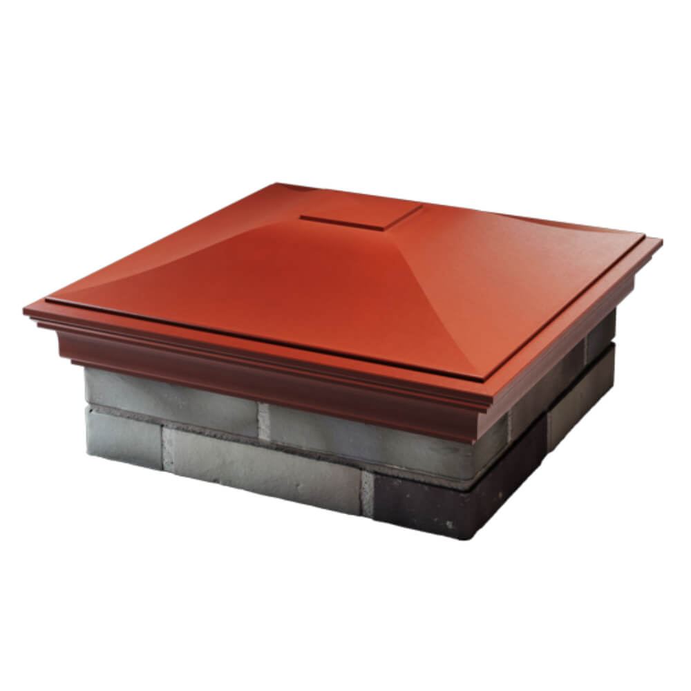 Колпак Zking Монблан Красный на столб 2х2 кирпича (515х515мм) в Харцызске фото