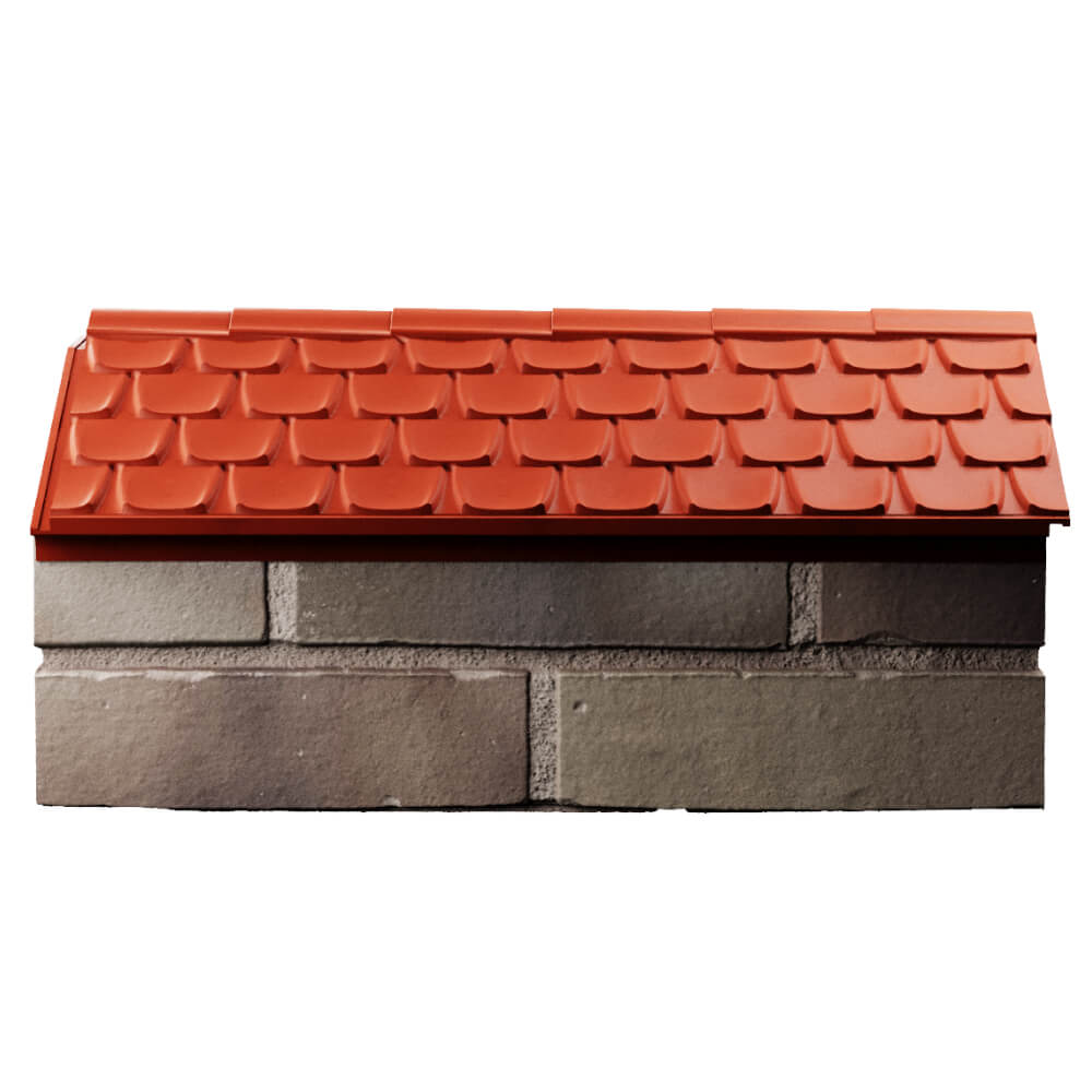 Парапет Zking Эльбрус Красный с посадкой на 1 кирпич (255мм) в Харцызске фото