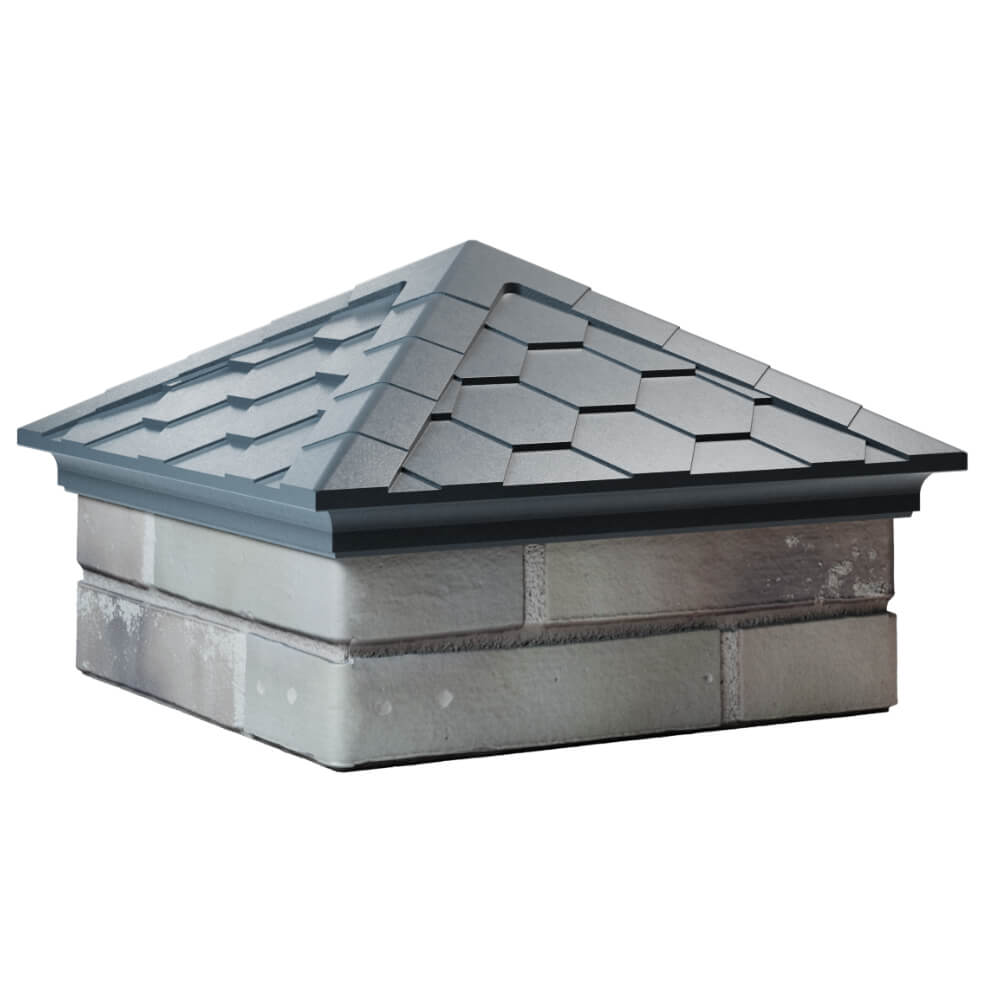 Колпак Zking Эверест Серый на столб 1.5х1.5 кирпича (390х390мм) в Харцызске фото