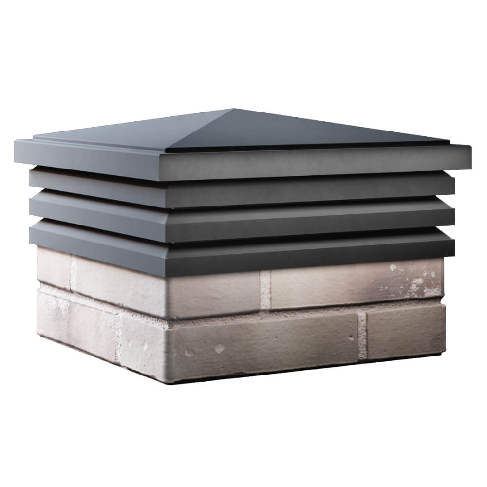 Колпак Zking Бона ХайТек Серый на столб 1.5х1.5 кирпича (385х385мм) в Харцызске фото