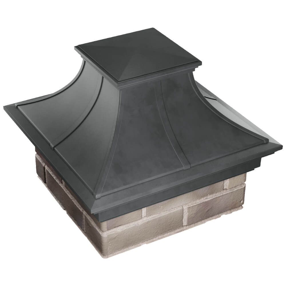 Колпак Zking Монблан Премиум Серый на столб 1.5х1.5 кирпича (385х385мм) в Харцызске фото