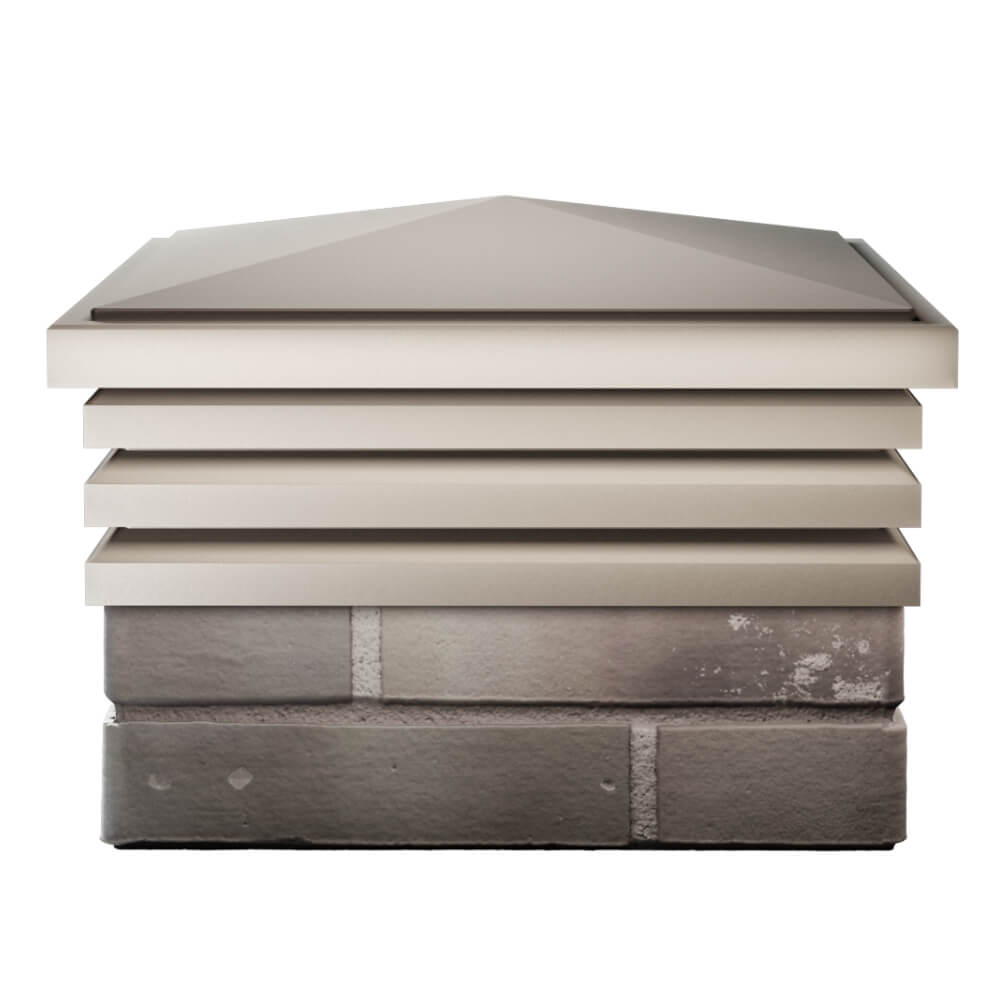 Колпак Zking Бона ХайТек Бежевый на столб 1.5х1.5 кирпича (385х385мм) Харцызск фото