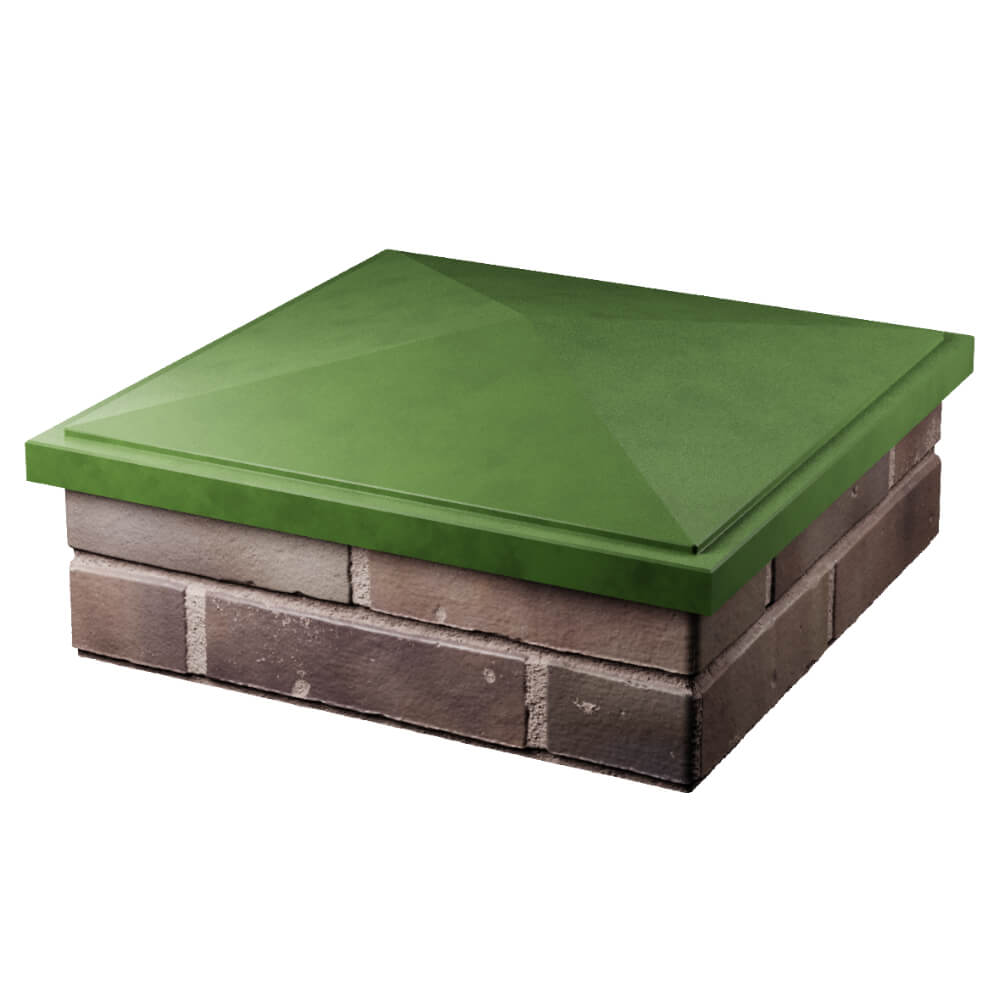 Колпак Zking БонаМоно Зеленый на столб 2х2 кирпича (515х515, 530х530мм) в Харцызске фото