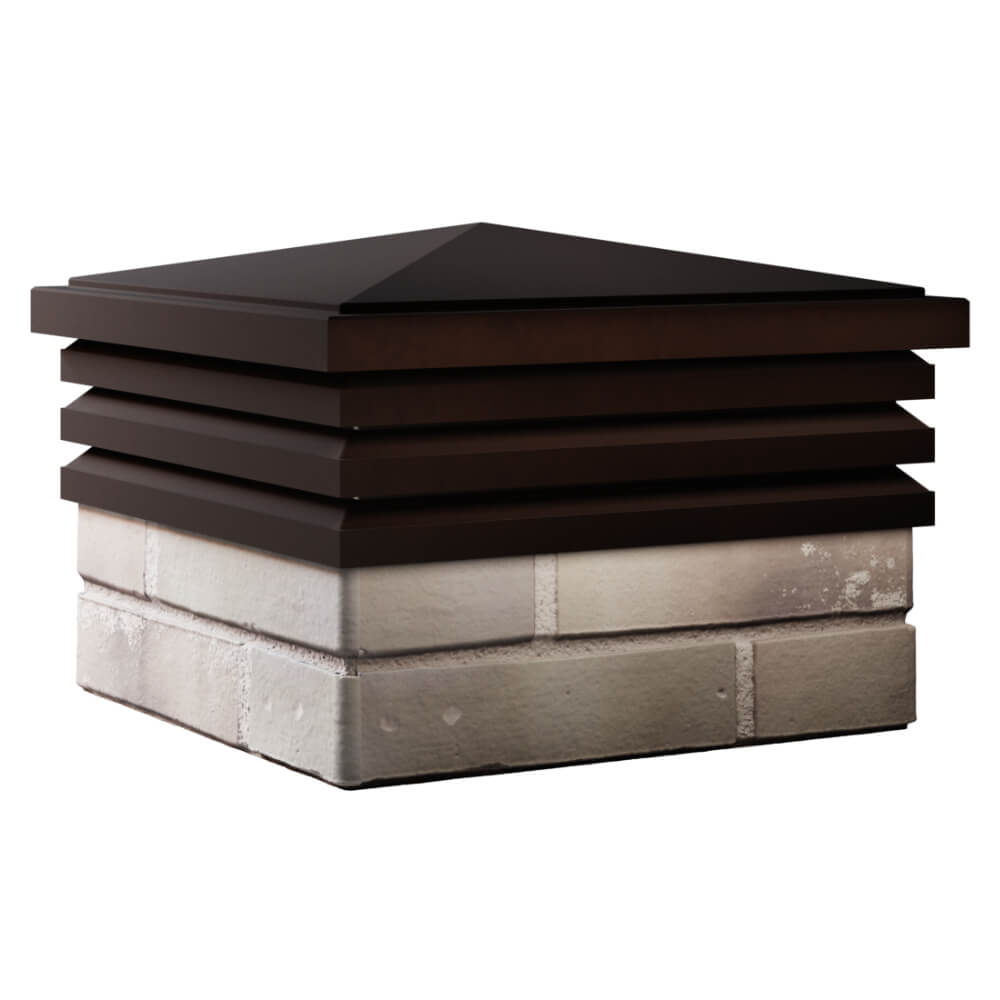 Колпак Zking Бона ХайТек Коричневый на столб 1.5х1.5 кирпича (385х385мм) в Харцызске фото