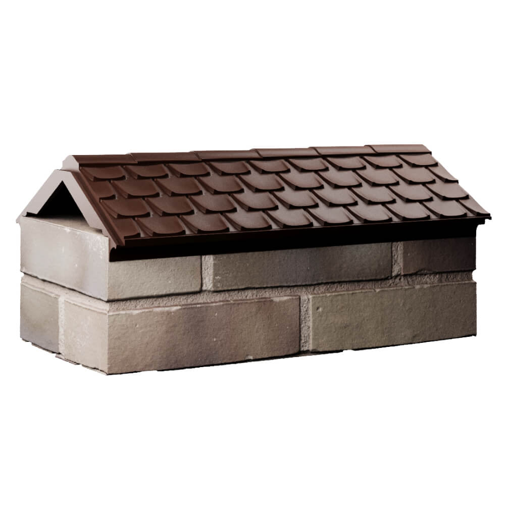 Парапет Zking Эльбрус Коричневый с посадкой на 1 кирпич (255мм) Харцызск фото