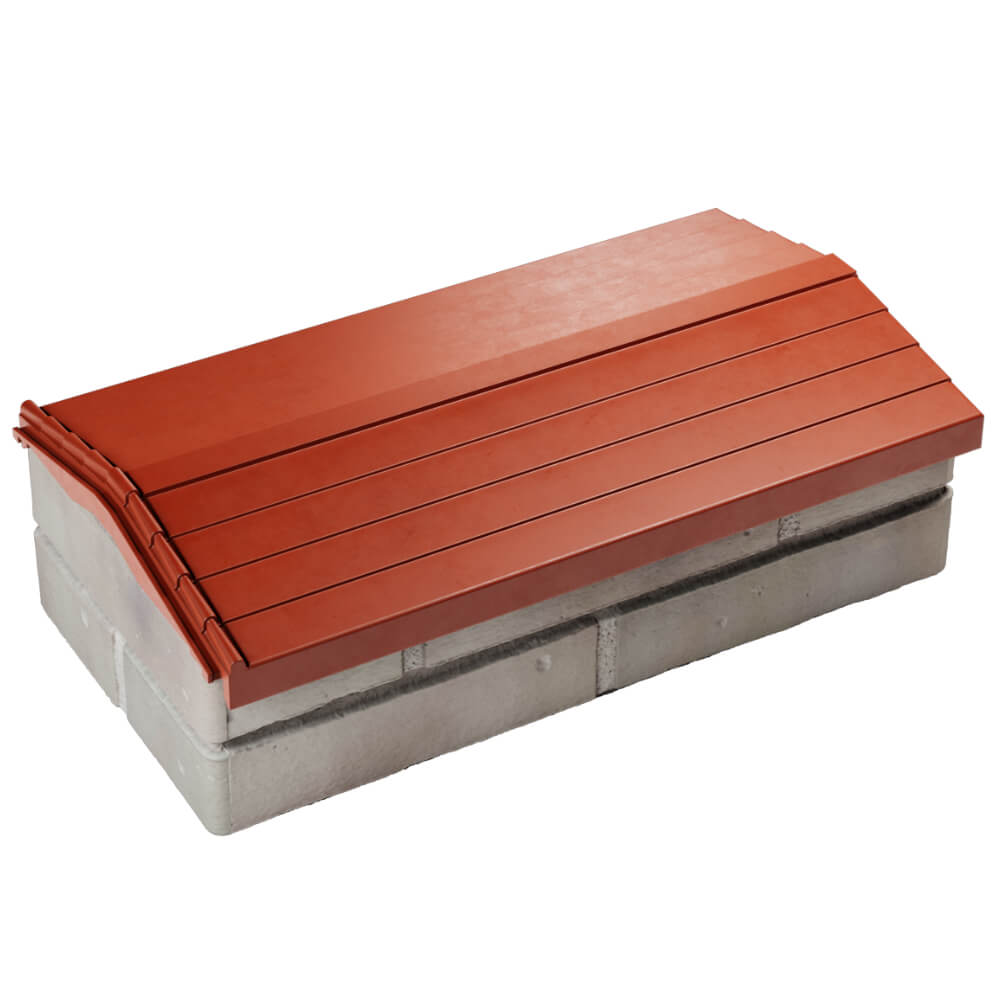 Парапет Zking Бона ХайТек Красный с посадкой на 1 кирпич (200/225/255мм) в Харцызске фото