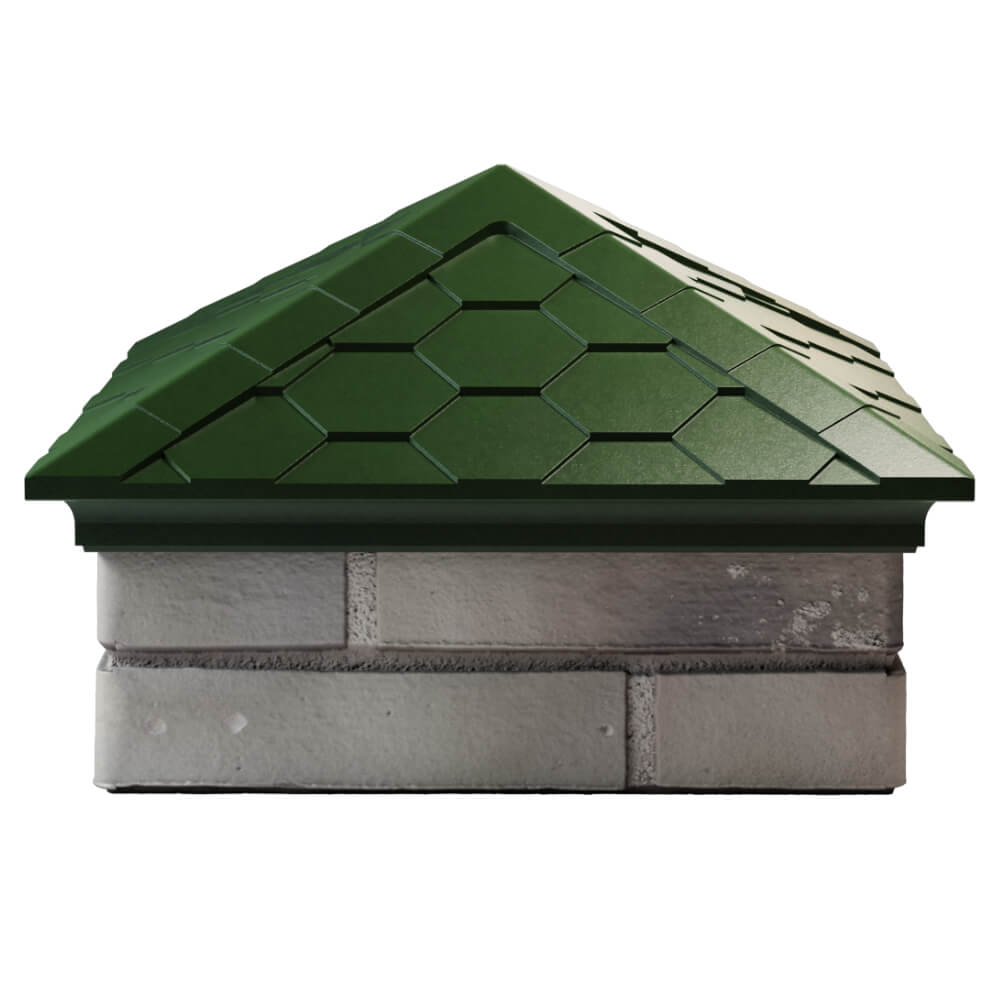 Колпак Zking Эверест Зеленый на столб 1.5х1.5 кирпича (390х390мм) Харцызск фото